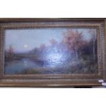 A large oil on canvas with indistinct signature 19th century Scottish School, shipping unavailable