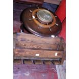 A selection of vintage wooden items, shipping unavailable