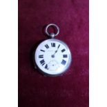 A large hallmarked silver pocket watch, Manchester maker