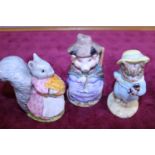 Three Beatrix Potter figurines by Beswick & Royal Albert