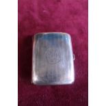 A hallmarked silver cigarette case 65.7g