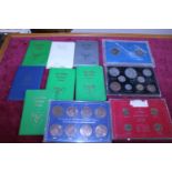 A job lot of assorted cased coin sets