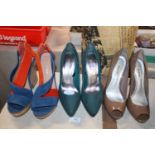 Three new pairs of ladies shoes size 38 including Dune