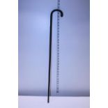 A antique ebonised metal cane, Shipping unavailable