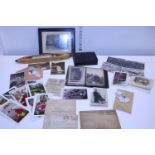 A selection military related ephemera and other items including POW documents.