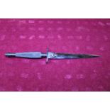A Fairbairn Sykes pattern I commando presentation knife with Royal Marines crest to one side