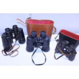 Three pairs of vintage binoculars