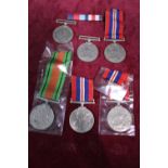 A selection of WW2 victory and defense medals