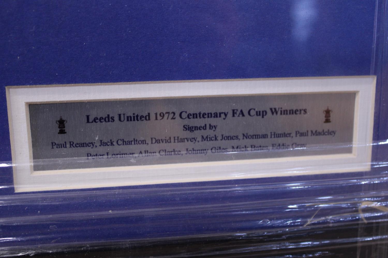 A framed Leeds United Football set of photo's from the 1972 FA Cup, bottom photo in frame is - Image 6 of 6