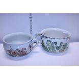 Two antique chamber pots