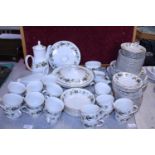 A large Royal Doulton Larchmont bone china tea service approx 100 pieces. Shipping unavailable