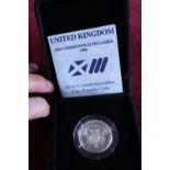 A 1986 silver commemorative £2 coin