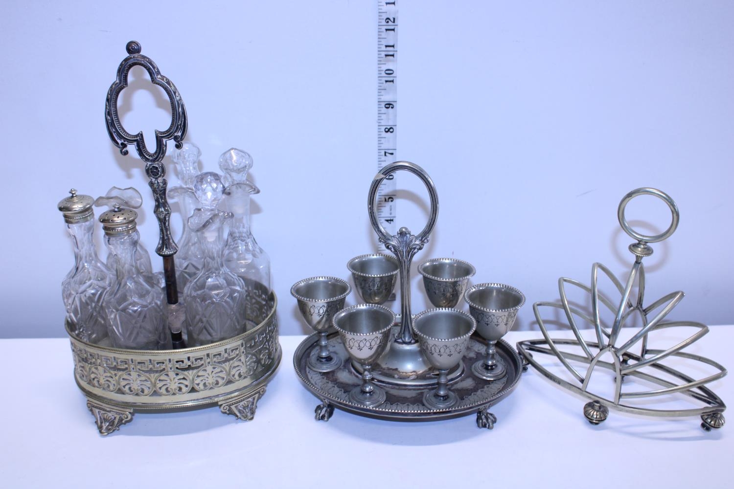 Three pieces of vintage plated ware