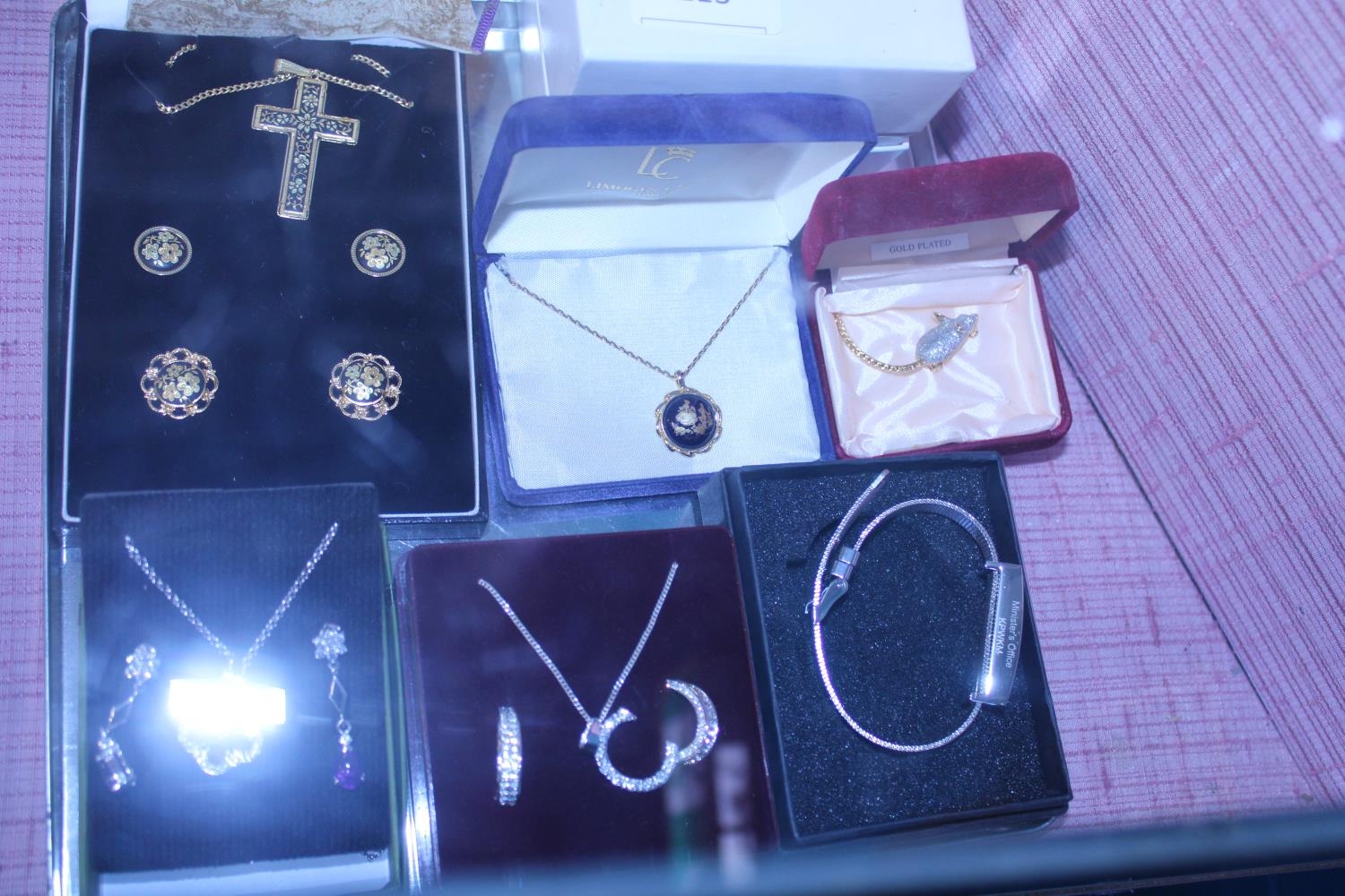 A job lot of assorted costume jewellery sets