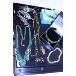 A selection of assorted costume jewellery