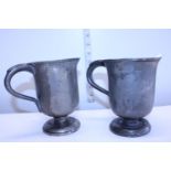 Two 19th century pewter tankards
