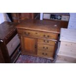 A quality Edwardian oak writing bureau manufactured by Simpson and Son ltd Halifax and Blackburn,