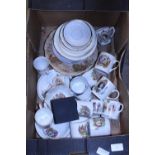A job lot of assorted ceramics mainly commemorative ware, shipping unavailable