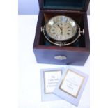 A boxed gimble ships clock by Franklin Mint