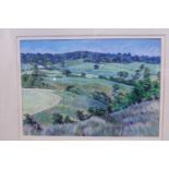 A framed acrylic entitled 'The New Plantation' by Paul Blackwell, shipping unavailable