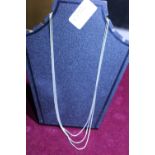 Three Sterling silver necklaces