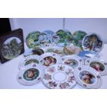 A selection of Royal Doulton & Staffordshire collectors plates, shipping unavailable