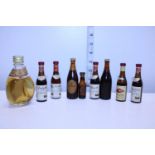 A selection of full miniature alcohol bottles (some full, all sealed)