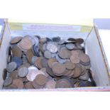 A box of old British coinage