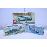 Three assorted aircraft model kits (complete)