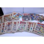 A job lot vintage Beano and Dandy comics with a small selection of Marvel Comics