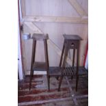 Two antique wooden planter stands. Shipping unavailable