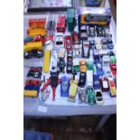 A job lot of assorted play worn die-cast models