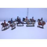 Ten vintage Del Prado Napoleonic metal figures