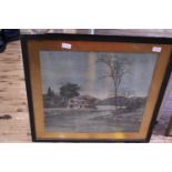 A signed framed Chinese embroidered picture, 68cmx 68cm shipping unavailable