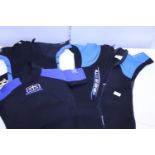 A selection of wet/dry suits various sizes