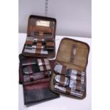 Three vintage men's grooming sets (look complete)