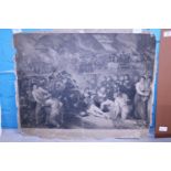 A 19th century engraving 'The Death of Lord Nelson', shipping unavailable