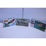 Three assorted aircraft model kits (complete)