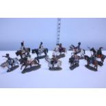 Ten vintage Del Prado Napoleonic metal figures