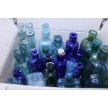 A job lot of assorted antique bottles