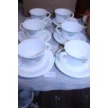 A Vileroy and Boch six cup and saucer set