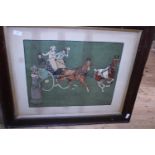 A large framed American print by Lawrence and Jellicoat Ltd 1906 'Going Well', 84cm x 73cm