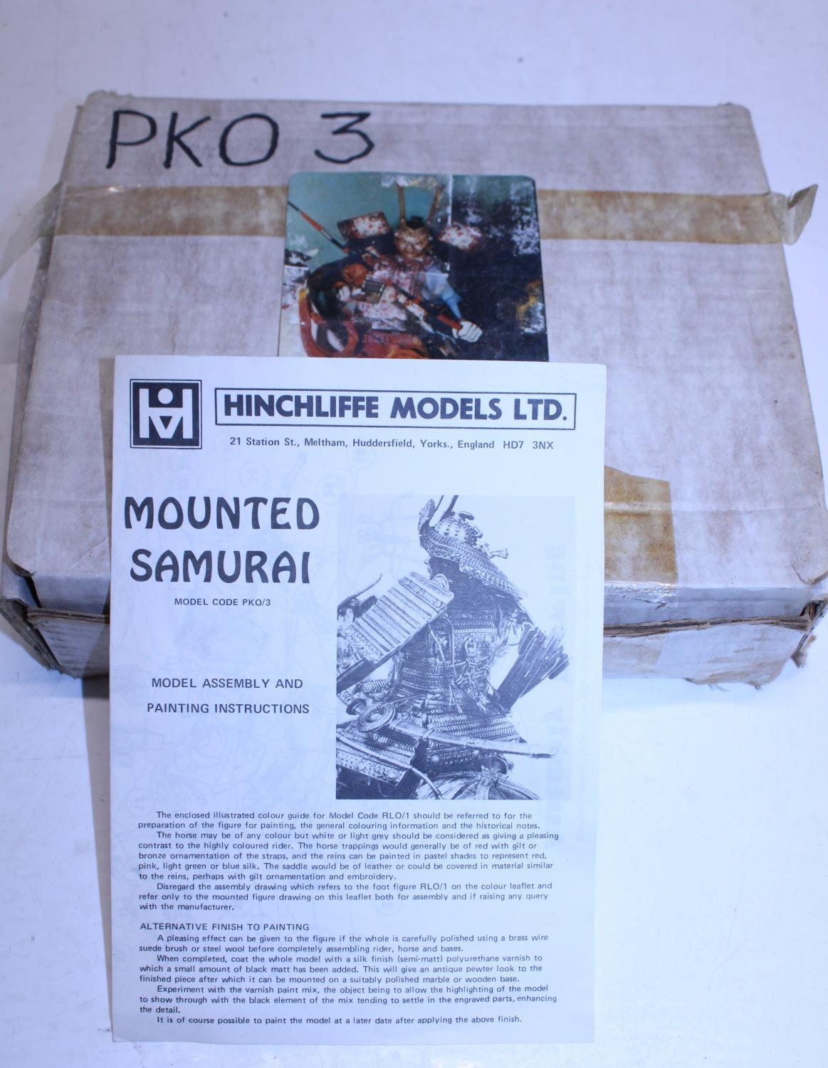 A Hinchcliffe model figure of a mounted samurai