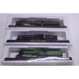 Three assorted locomotive and tender models