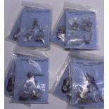 Four sealed double pack Sovereign miniatures military models by John Tassell