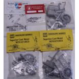 A selection of assorted metal model kits including Hinchcliffe