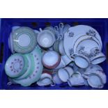 A large selection of part bone china tea services, shipping unavailable