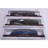 Three assorted locomotive and tender models