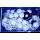 A large selection of part bone china tea services, shipping unavailable