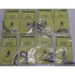 Eight sealed New Hope Design metal military figures